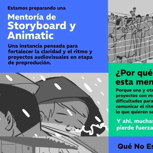 Pieza promocional de mentoría de storyboard y animatic